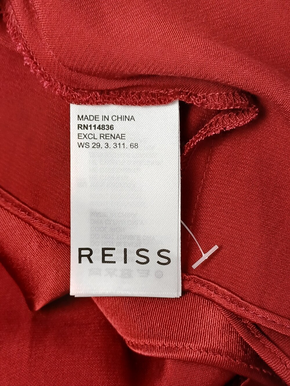 Reiss Renae Satin Faux Wrap Dress Size 8 Long Sleeve Cocktail Wedding Guest - Picture 12 of 15